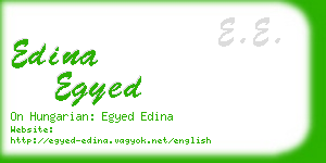 edina egyed business card